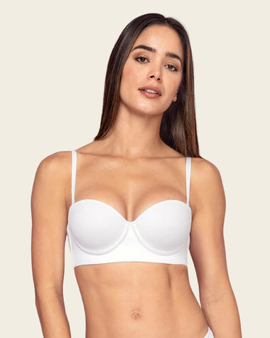Brasier strapless de realce suave#color_000-blanco