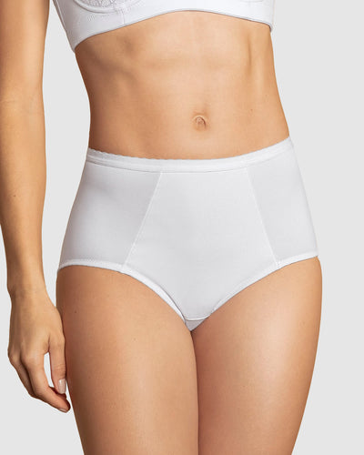 Panty clásico de control suave con excelente modelación#color_000-blanco