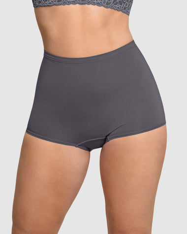 Bóxer tiro alto en tela lisa#color_721-gris-oscuro