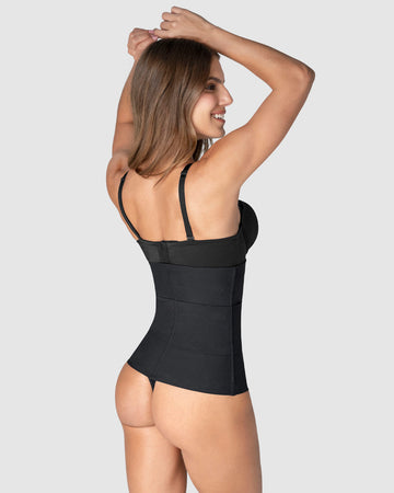 Faja cinturilla de control moderado con bandas anatómicas#color_700-negro