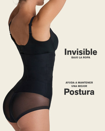 Faja cinturilla de control moderado con bandas anatómicas#color_700-negro