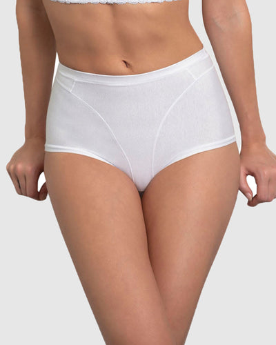 Panty clásico de control suave en abdomen#color_000-blanco