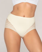 Panty faja clásico con control suave de abdomen y bandas de tul