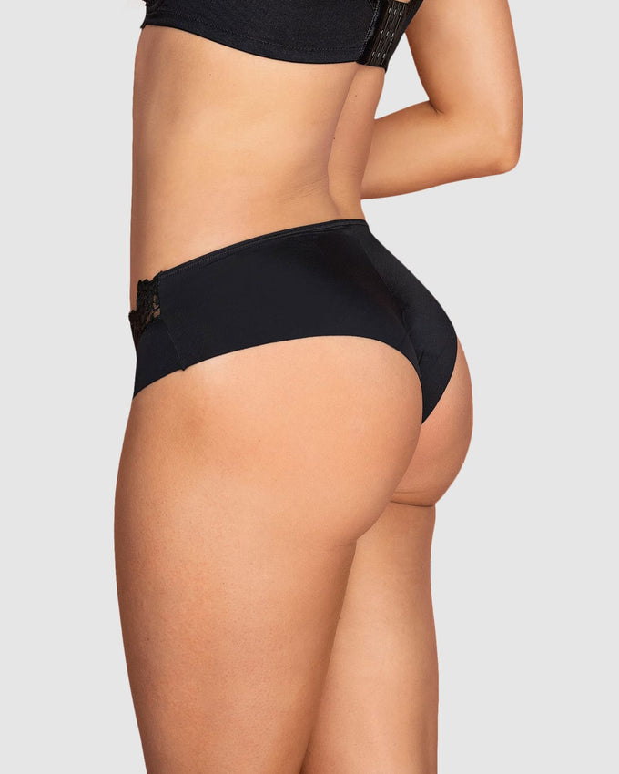 Sexy panty cachetero en tela ultraliviana con encaje comodidad total#color_700-negro