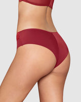 Sexy panty cachetero en tela ultraliviana con encaje comodidad total#color_a40-rojo
