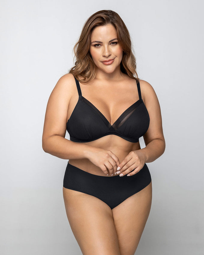 Brasier ultra liviano sin arco con copas en espuma y tul sexy fresh bra#color_700-negro
