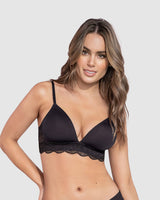 Brasier ultracómodo con encaje en la base y espalda Comfy Bra#color_700-negro