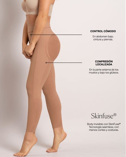 Faja pantalón capri invisible con realce de glúteos#all_variants