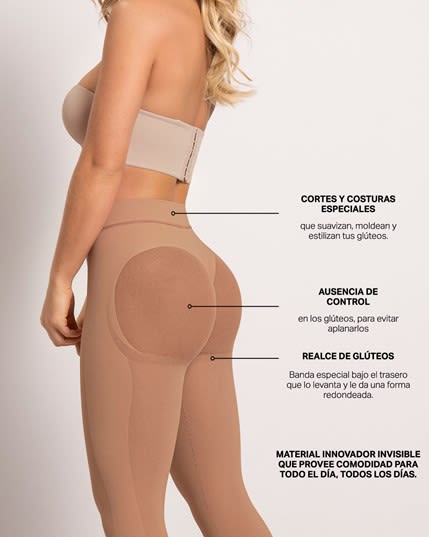 Faja pantalón capri invisible con realce de glúteos#all_variants