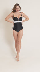 Vestido de baño entero control suave de abdomen uso strapless o convencional